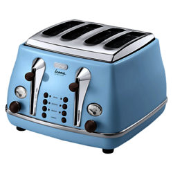 De'Longhi Vintage Icona 4-Slice Toaster Azure Blue